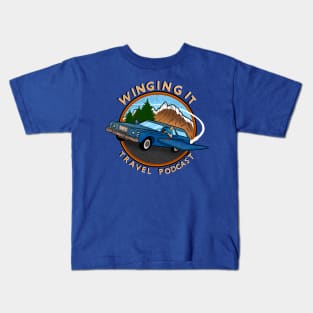 Winging It Travel Podcast Logo Kids T-Shirt